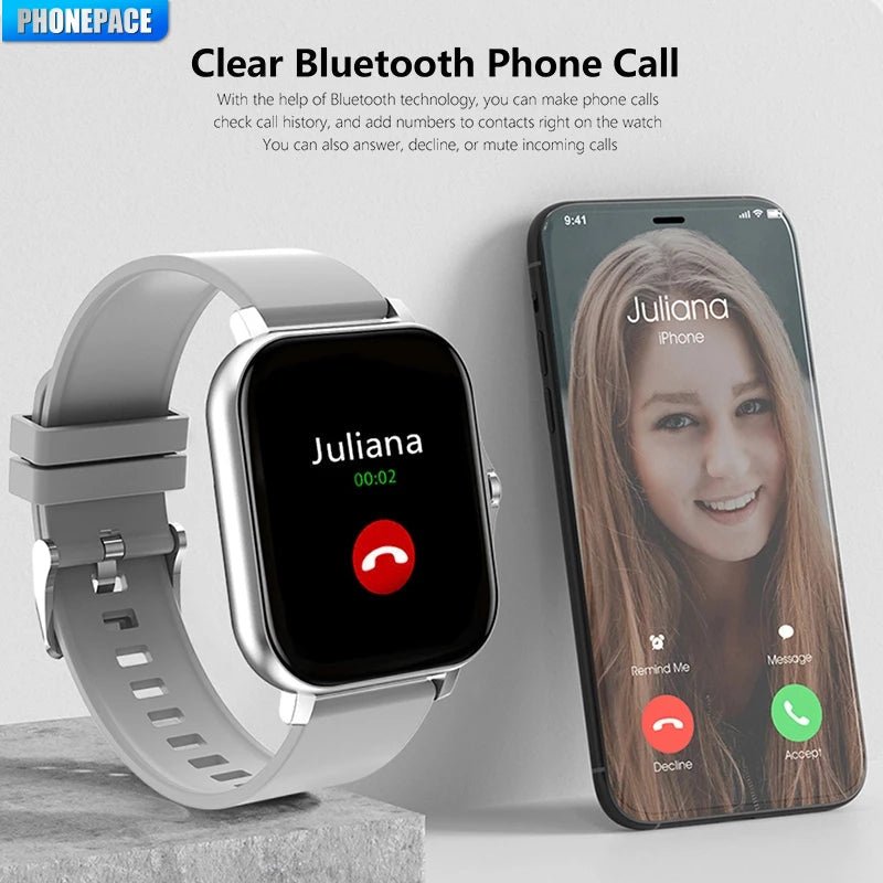 PHONEPACE Y13 Smart Watch with Call Function Fitness Tracker Heart Rate Monitor Alarm Clock for Outdoor Sports Monitoring - RELUX.STORE