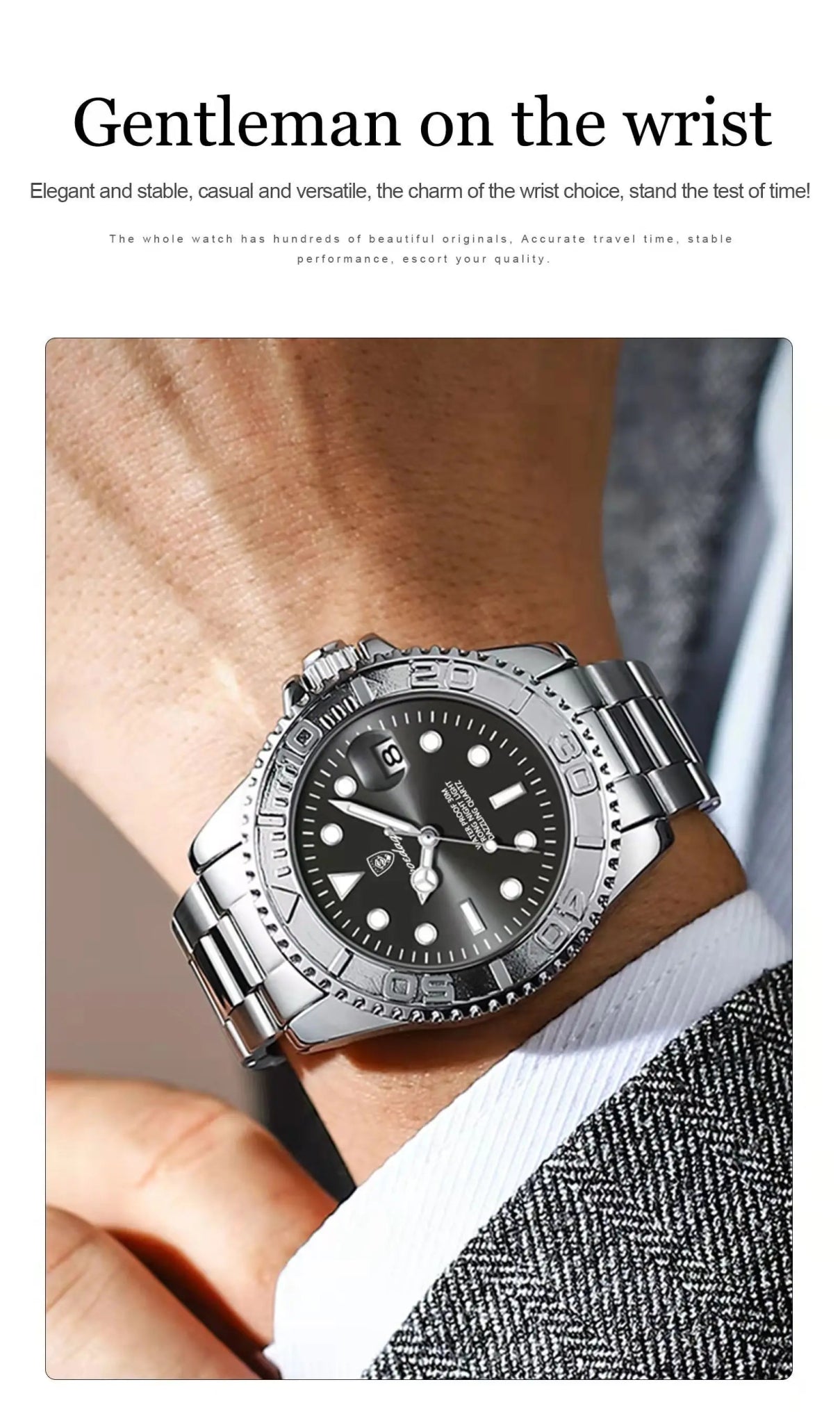 POEDAGAR Luxury Men Watch Business Quartz Man Clock Sports Waterproof Luminous Date Stainless Steel Men's Watches Male Reloj+box - RELUX.STORE