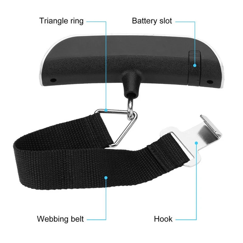 Portable Scale Digital LCD Display 110lb/50kg Electronic Luggage Hanging Suitcase Travel Weighs Baggage Bag Weight Balance Tools - RELUX.STORE