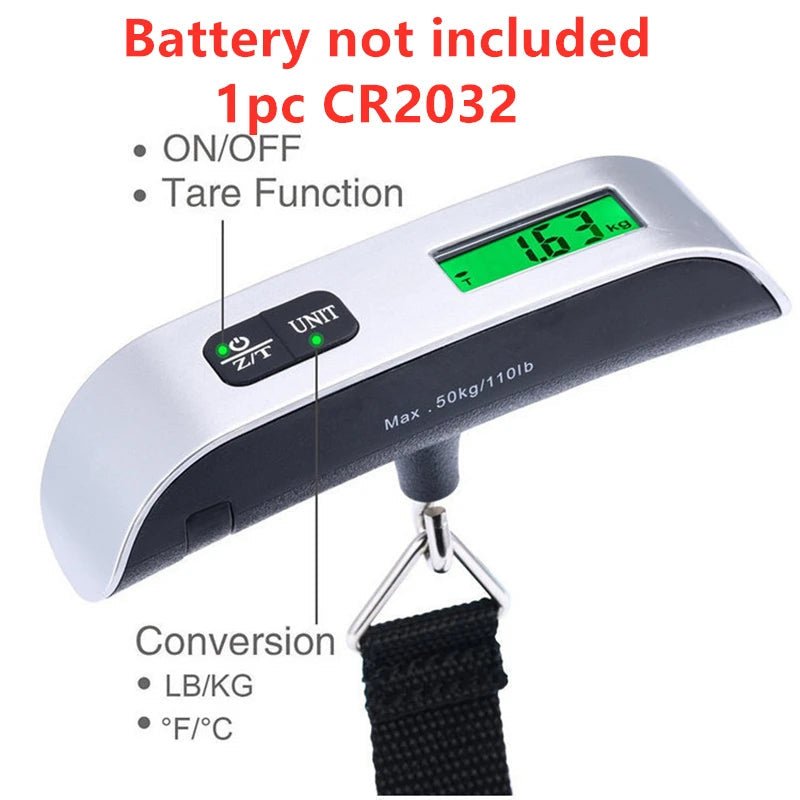 Portable Scale Digital LCD Display 110lb/50kg Electronic Luggage Hanging Suitcase Travel Weighs Baggage Bag Weight Balance Tools - RELUX.STORE