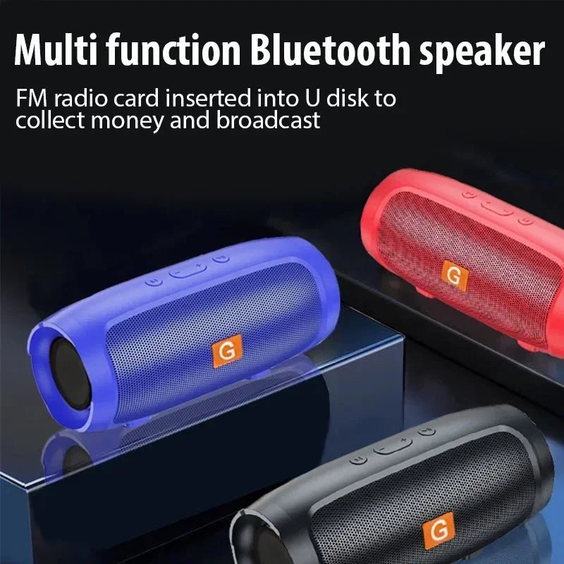 Portable Subwoofer Bluetooth Speakers Outdoor Stereo Surround Waterproof Loudspeaker Wireless Sound Box Support FM Radio TF Card - RELUX.STORE