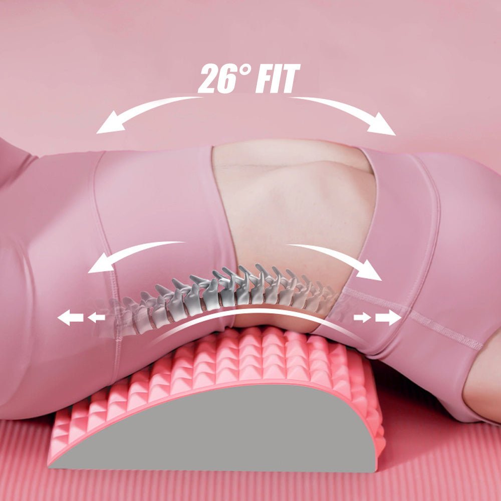 Premium Back Stretcher & Neck Lumbar Support Pillow – Ergonomic Massager for Back, Waist & Sciatica Pain Relief | Spine Alignment, Posture Correction & Deep Relaxation - RELUX.STORE