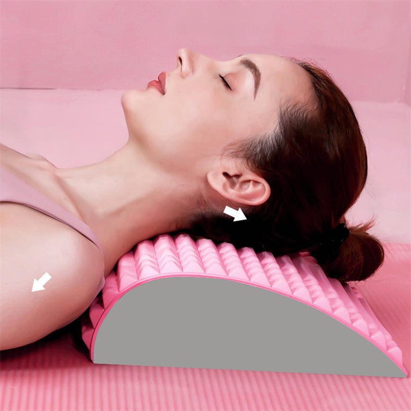 Premium Back Stretcher & Neck Lumbar Support Pillow – Ergonomic Massager for Back, Waist & Sciatica Pain Relief | Spine Alignment, Posture Correction & Deep Relaxation - RELUX.STORE