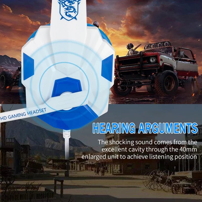 Professional LED Wired Gaming Headset – Stereo Bass Headphones with Microphone for PC, PS4, PS5 & Xbox - RELUX.STORE