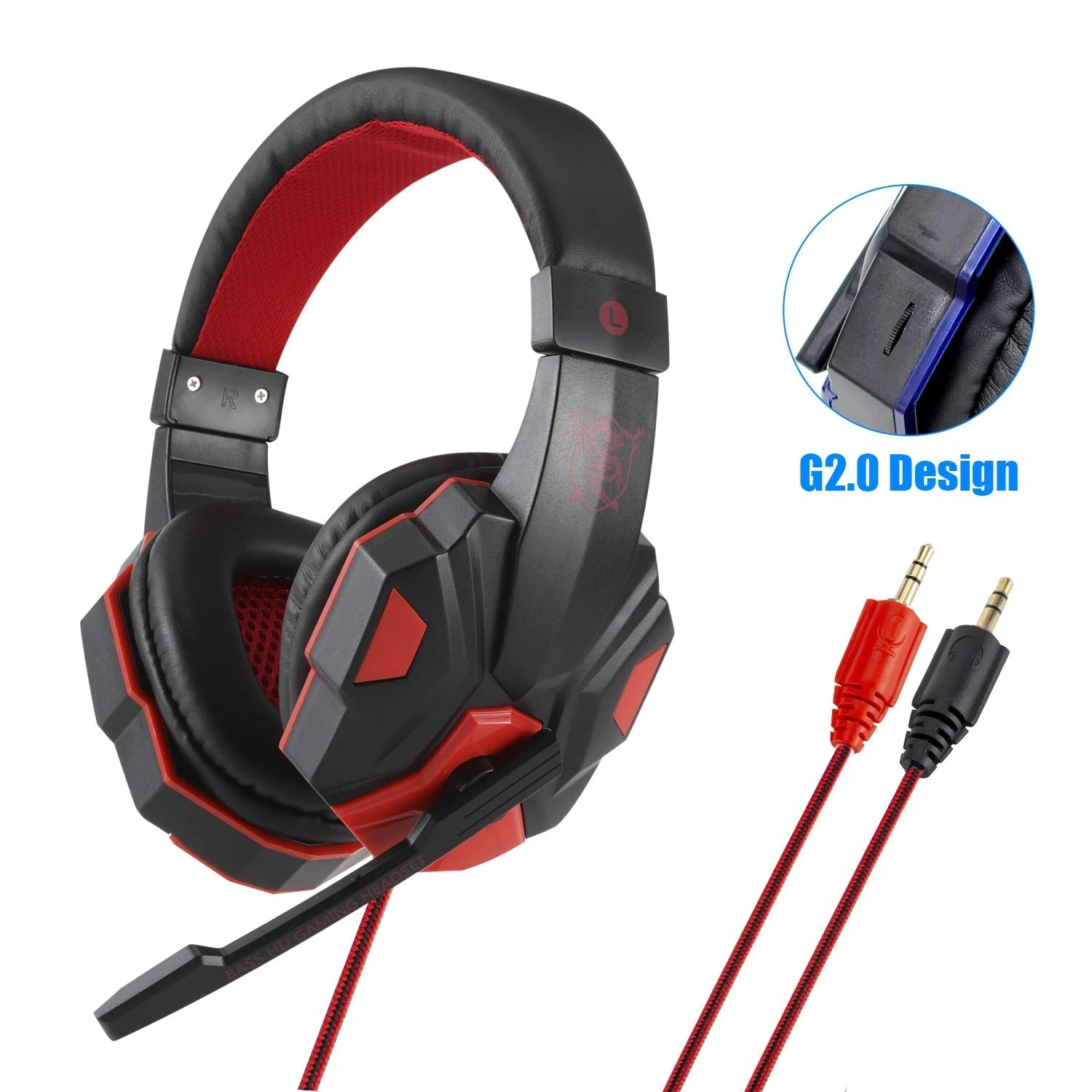 Professional LED Wired Gaming Headset – Stereo Bass Headphones with Microphone for PC, PS4, PS5 & Xbox - RELUX.STORE