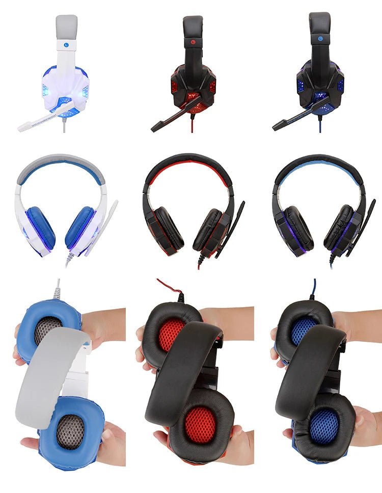 Professional LED Wired Gaming Headset – Stereo Bass Headphones with Microphone for PC, PS4, PS5 & Xbox - RELUX.STORE