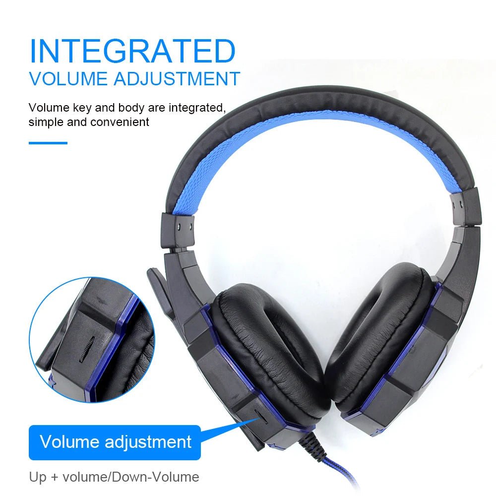 Professional LED Wired Gaming Headset – Stereo Bass Headphones with Microphone for PC, PS4, PS5 & Xbox - RELUX.STORE