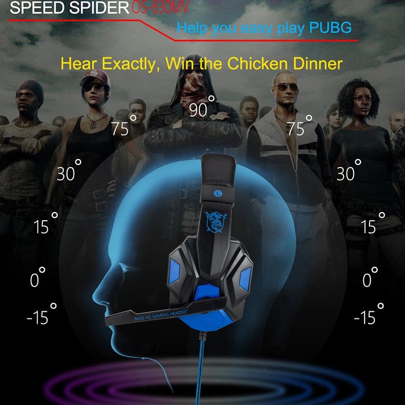 Professional LED Wired Gaming Headset – Stereo Bass Headphones with Microphone for PC, PS4, PS5 & Xbox - RELUX.STORE