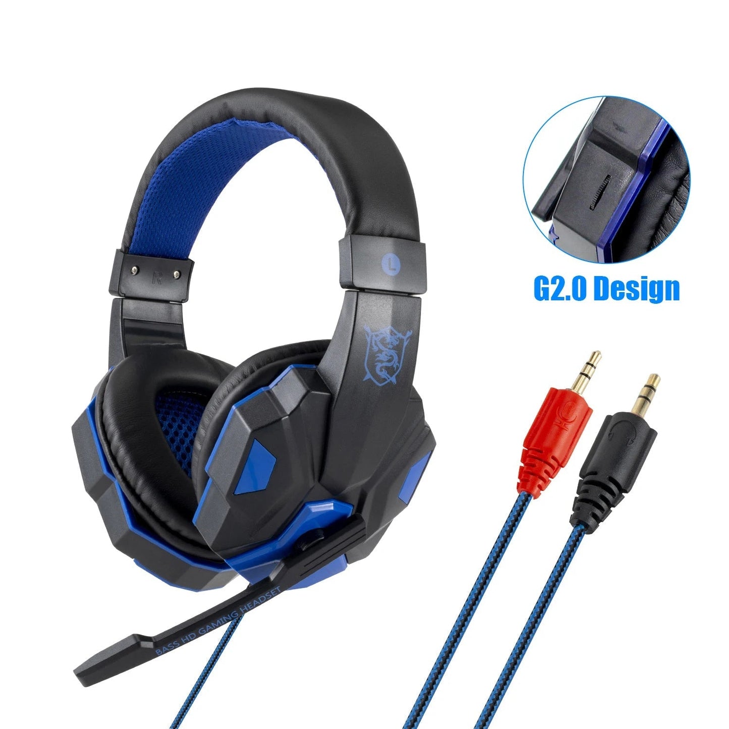 Professional LED Wired Gaming Headset – Stereo Bass Headphones with Microphone for PC, PS4, PS5 & Xbox - RELUX.STORE
