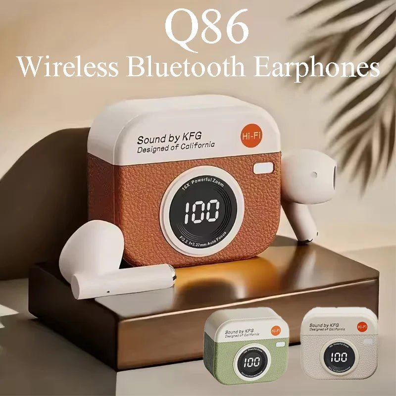 "Q86 TWS Wireless Earphones – Noise Reduction, Hi - Fi Bass, HD Voice, Sports Bluetooth Earbuds with Microphone & LED Display" - RELUX.STORE