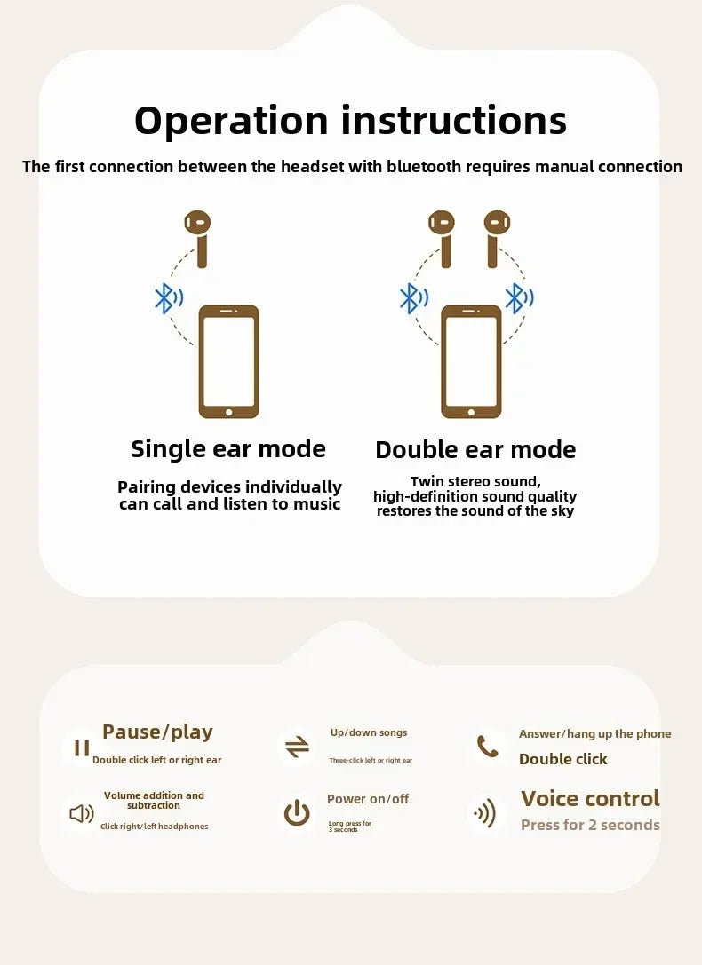 "Q86 TWS Wireless Earphones – Noise Reduction, Hi - Fi Bass, HD Voice, Sports Bluetooth Earbuds with Microphone & LED Display" - RELUX.STORE