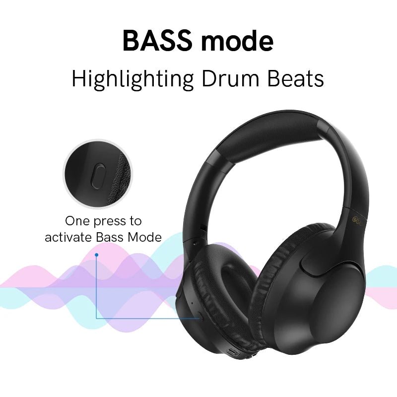 "QCY H2/H2 Pro Wireless Headphones – Bluetooth 5.3, BASS Mode, HiFi Stereo, Over - Ear Gaming Earphones with Dual Device Connect" - RELUX.STORE