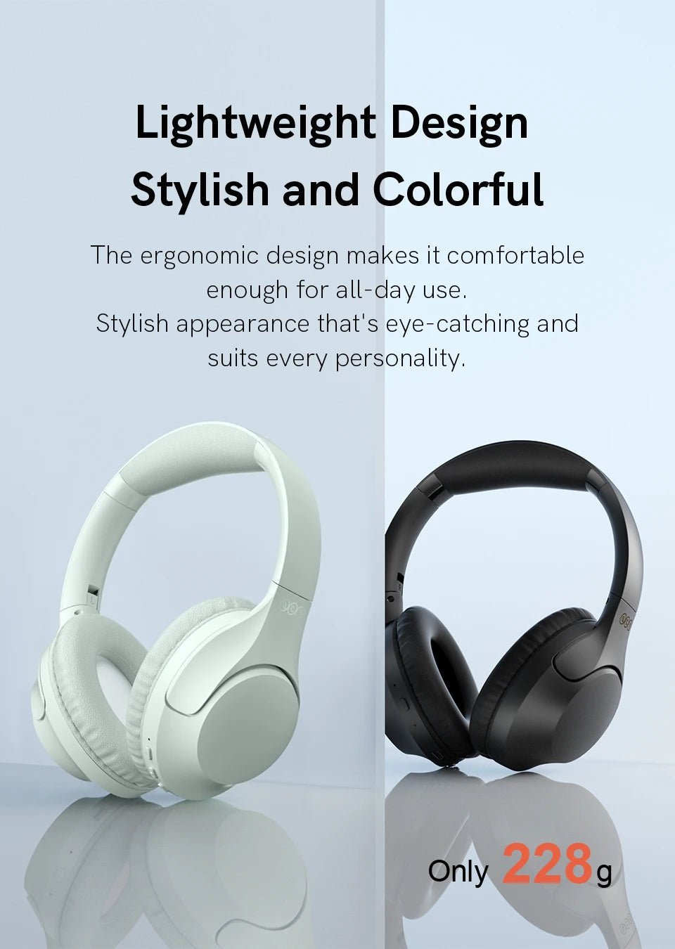 "QCY H2/H2 Pro Wireless Headphones – Bluetooth 5.3, BASS Mode, HiFi Stereo, Over - Ear Gaming Earphones with Dual Device Connect" - RELUX.STORE