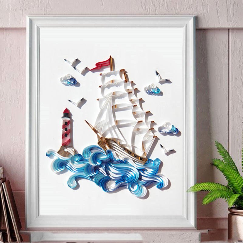 Quilted Paper Illustration Material Package Set Lobby Decoration Painting Slot - RELUX.STORE