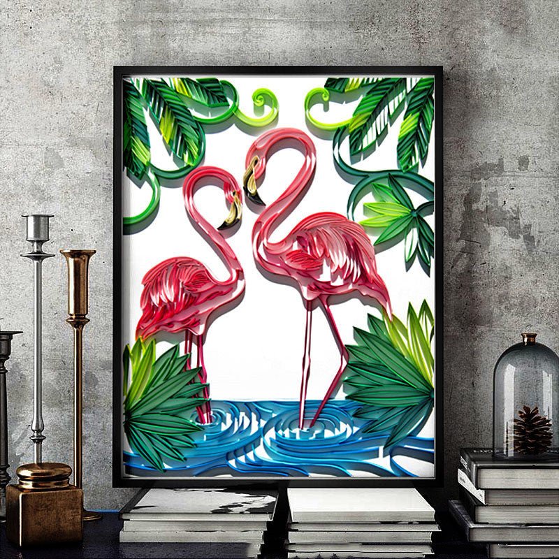 Quilted Paper Illustration Material Package Set Lobby Decoration Painting Slot - RELUX.STORE