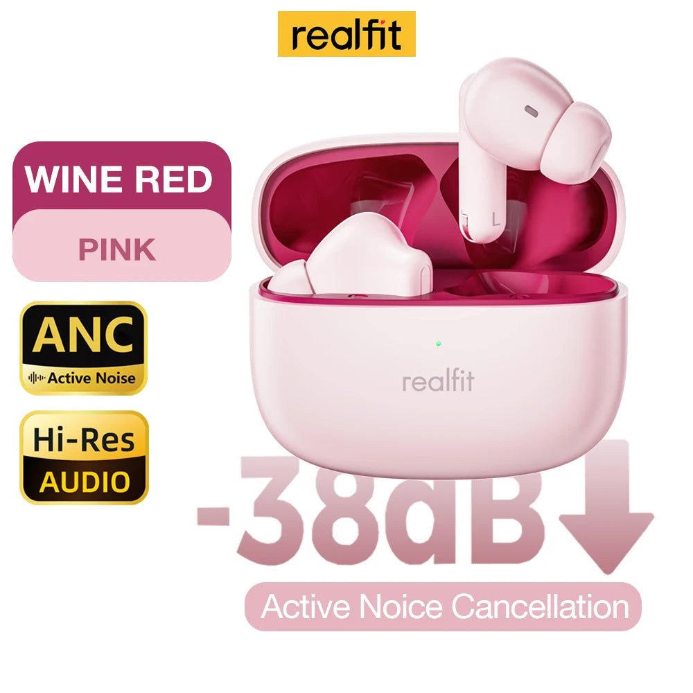 "Realfit F3 ANC Earphones – Active Noise Cancellation, ENC Calls, HiFi Stereo, Superb Bass Wireless Earbuds for Sport & Gaming" - RELUX.STORE
