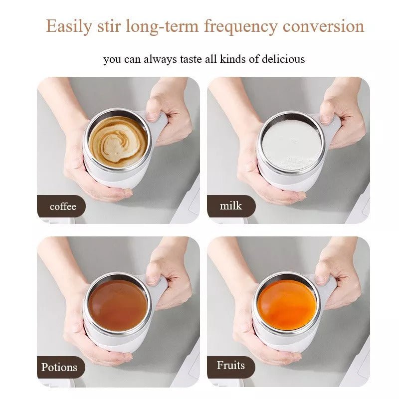 Rechargeable Model Automatic Stirring Cup Coffee Cup High Value Electric Stirring Cup Lazy Milkshake Rotating Magnetic Water Cup - RELUX.STORE