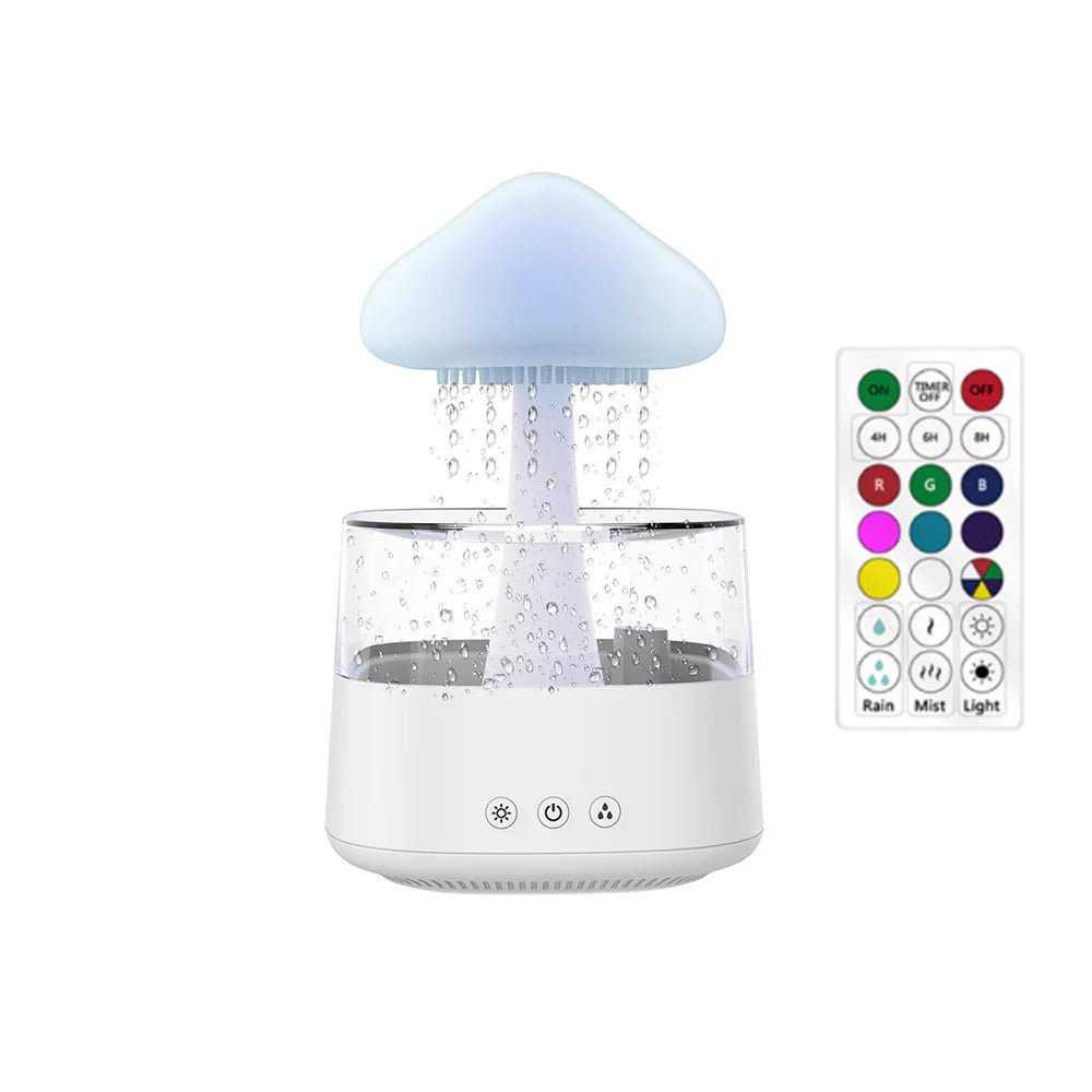 Relax Cloud Rain Ultrasonic Aroma Diffuser – Humidifier with Colorful LED Mood Lamp, Essential Oil Compatible, Quiet Aromatherapy for Home & Office - RELUX.STORE