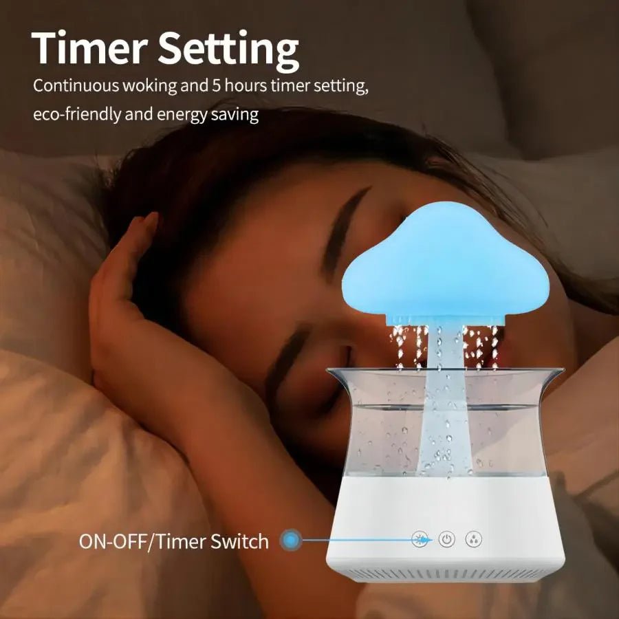 Relax Cloud Rain Ultrasonic Aroma Diffuser – Humidifier with Colorful LED Mood Lamp, Essential Oil Compatible, Quiet Aromatherapy for Home & Office - RELUX.STORE
