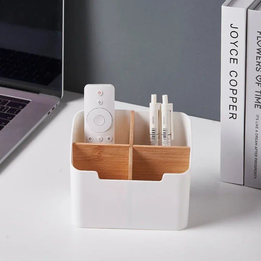 Remote Control Organizer TV Remote Holder For Table Multipurpose Desktop Storage Box Bedroom Living Room Organizer - RELUX.STORE