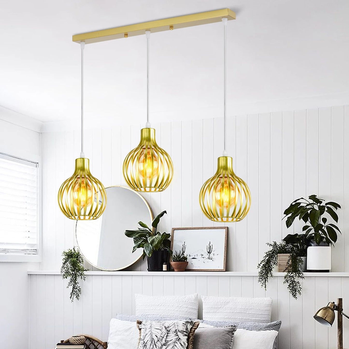 “Retro Industrial Pendant Lamp – Geometric Modern Iron Lampshade for Restaurant, Corridor & Creative Hanging Lighting” - RELUX.STORE