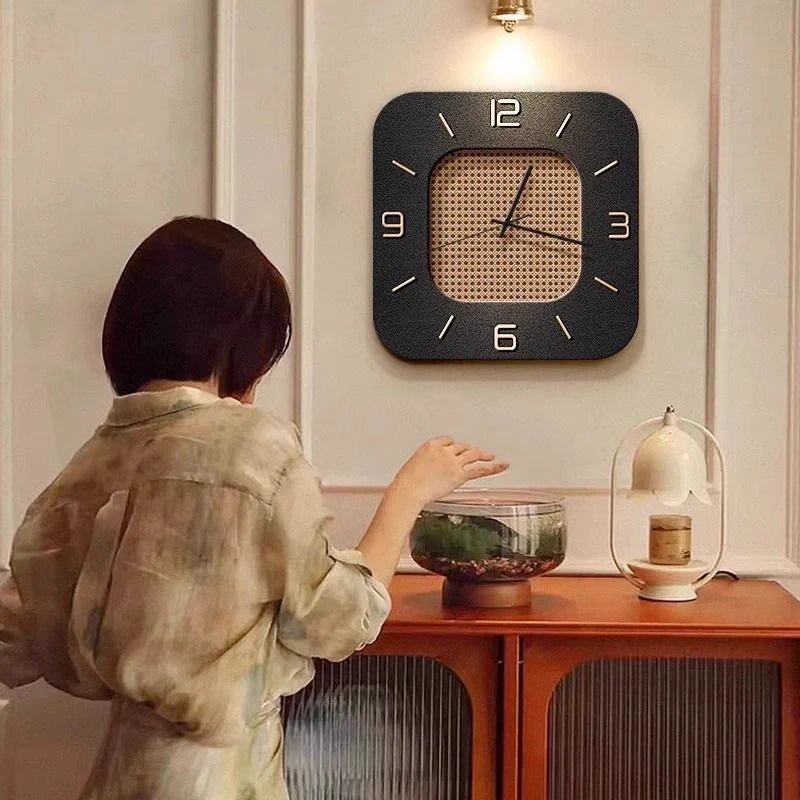 “Retro LED Wall Clock – Modern Nordic Minimalist Silent Luxury Clock for Living Room & Bedroom Décor” - RELUX.STORE