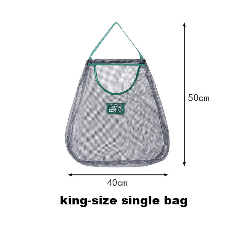 Reusable Storage Bags Kitchen Hanging Mesh Bag Home Fruit And Vegetable Storage Net Bag For Ginger Garlic Potatoes Onions - RELUX.STORE