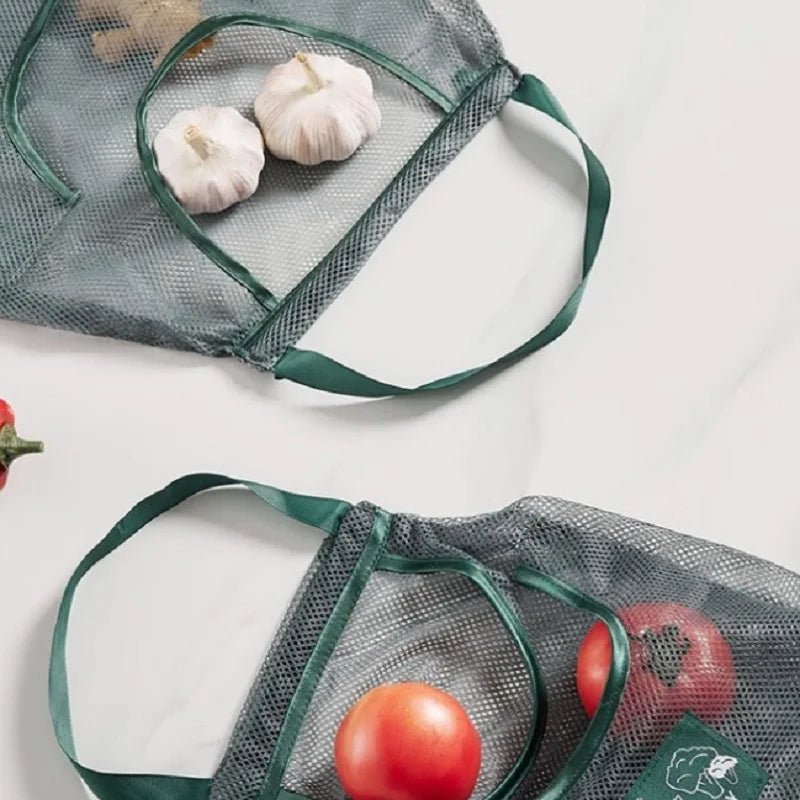 Reusable Storage Bags Kitchen Hanging Mesh Bag Home Fruit And Vegetable Storage Net Bag For Ginger Garlic Potatoes Onions - RELUX.STORE