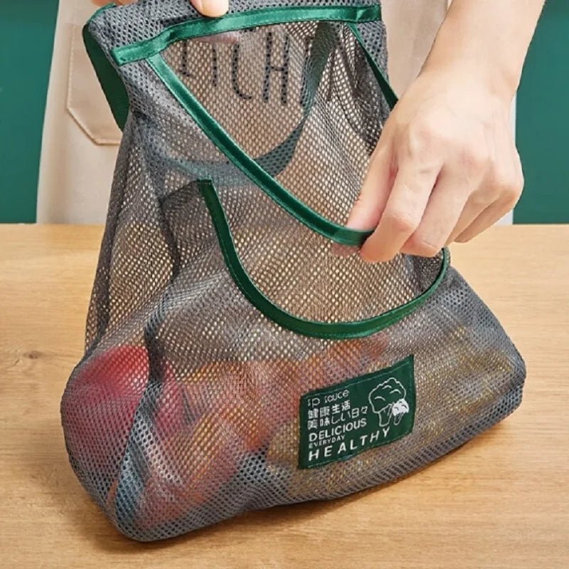 Reusable Storage Bags Kitchen Hanging Mesh Bag Home Fruit And Vegetable Storage Net Bag For Ginger Garlic Potatoes Onions - RELUX.STORE