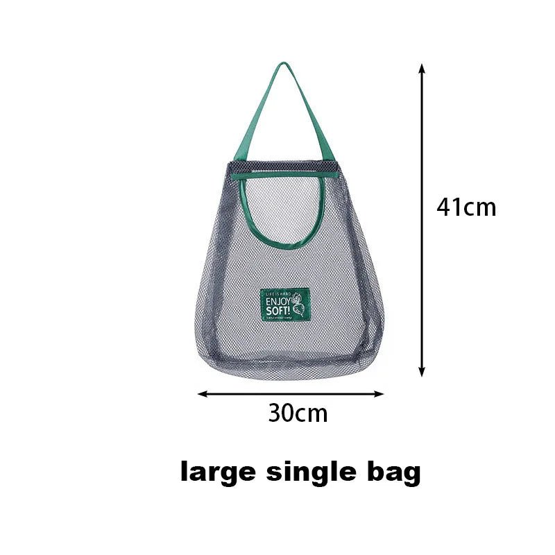 Reusable Storage Bags Kitchen Hanging Mesh Bag Home Fruit And Vegetable Storage Net Bag For Ginger Garlic Potatoes Onions - RELUX.STORE