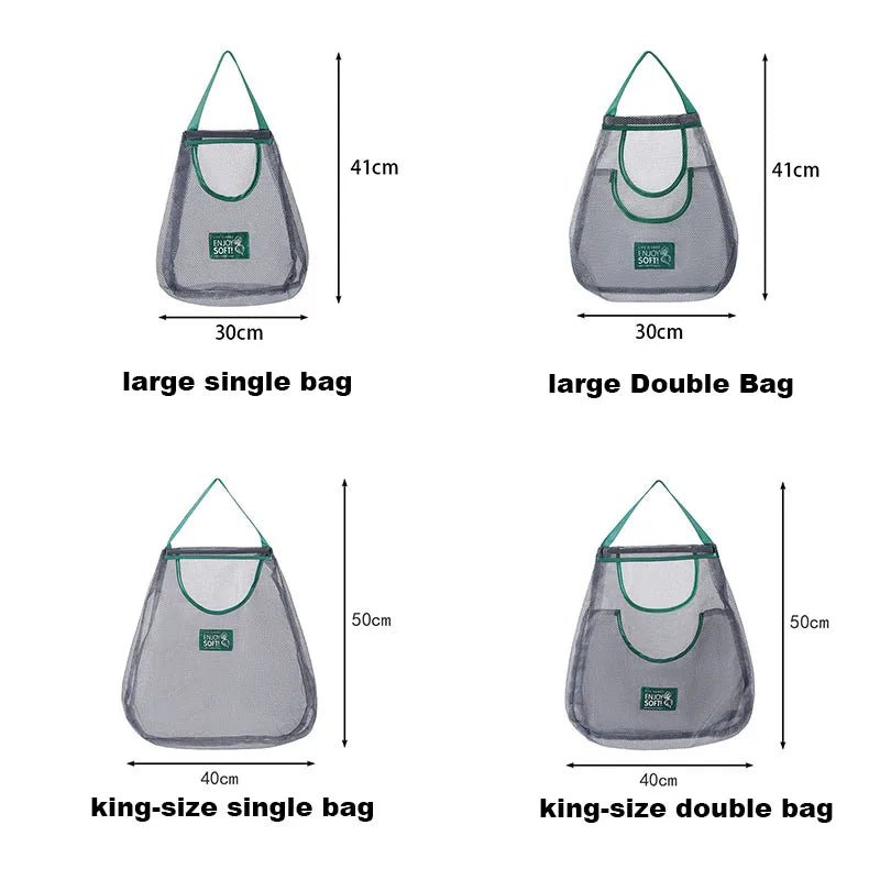 Reusable Storage Bags Kitchen Hanging Mesh Bag Home Fruit And Vegetable Storage Net Bag For Ginger Garlic Potatoes Onions - RELUX.STORE