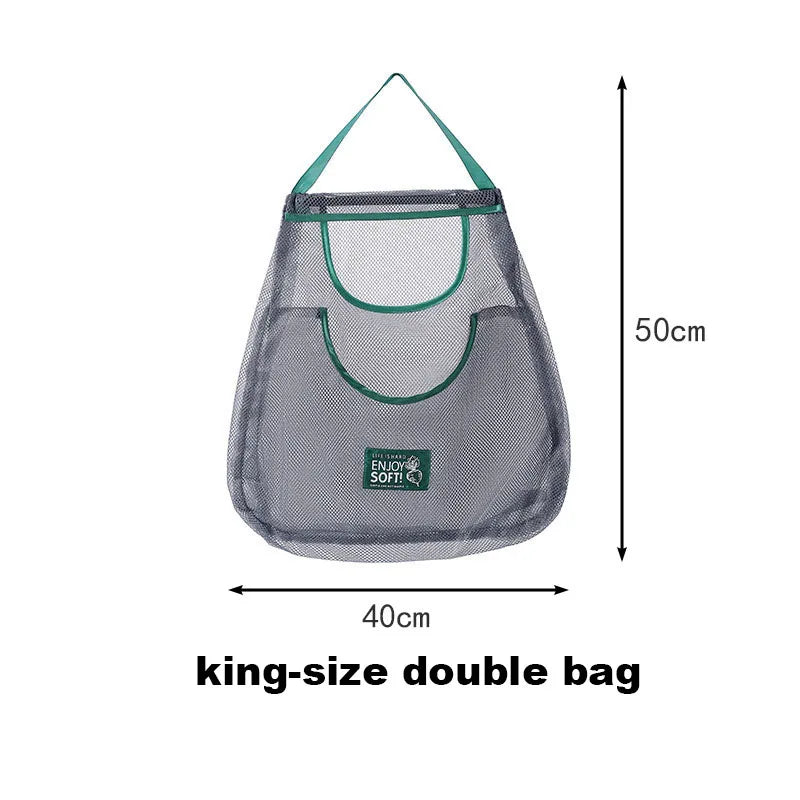 Reusable Storage Bags Kitchen Hanging Mesh Bag Home Fruit And Vegetable Storage Net Bag For Ginger Garlic Potatoes Onions - RELUX.STORE