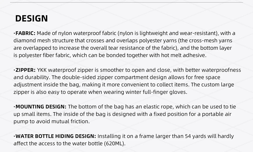 Rhinowalk Bike Frame Bag – Water - Resistant Triangular Crossbeam Bag for MTB, Road & Gravel Bikes | Fits Frames Over 17 Inches - RELUX.STORE
