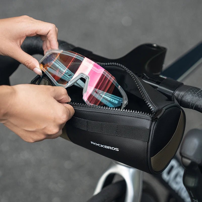 ROCKBROS Bicycle Handlebar Bag – Reflective, Multifunctional 1.7L Front Storage Bag | Portable Shoulder Bag for Cycling Accessories - RELUX.STORE