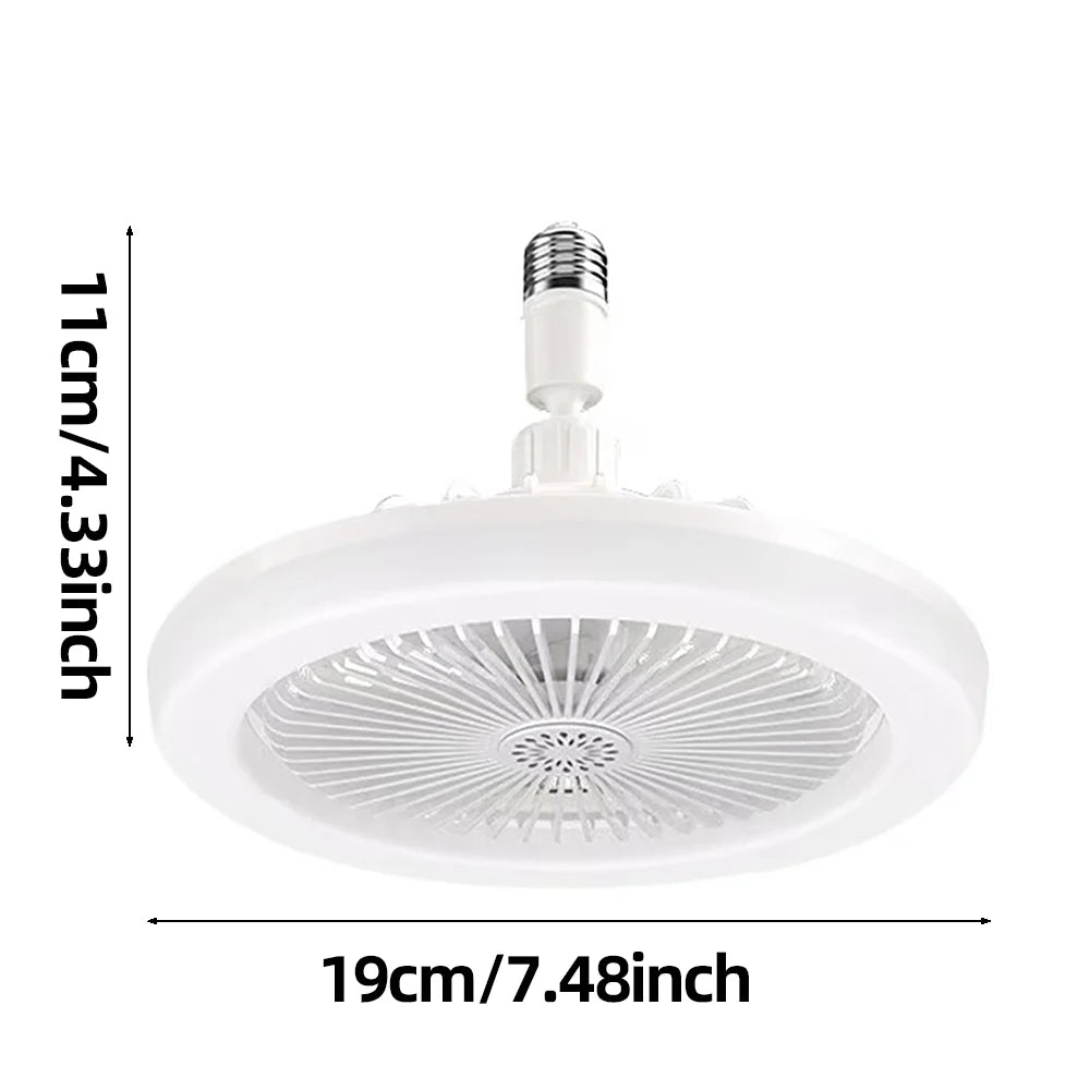 Rotatable 3in1 Ceiling Fan with Remote Control Lighting Lamp E27 Converter Base Lighting Base Bedroom Living Room Miflame - RELUX.STORE
