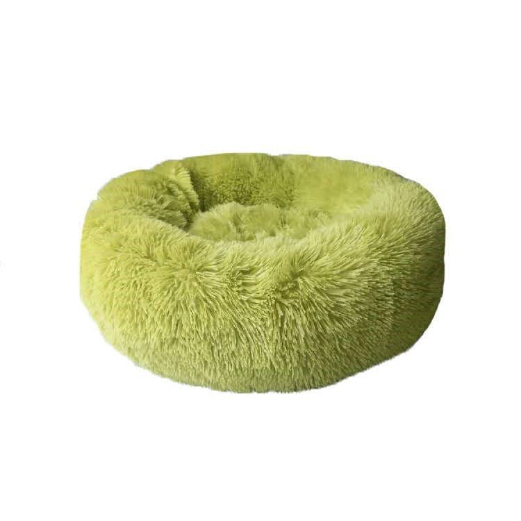 “Round Fluffy Cat Bed – Long - Haired Plush Nest Pad for Cozy Autumn & Winter Comfort” - RELUX.STORE