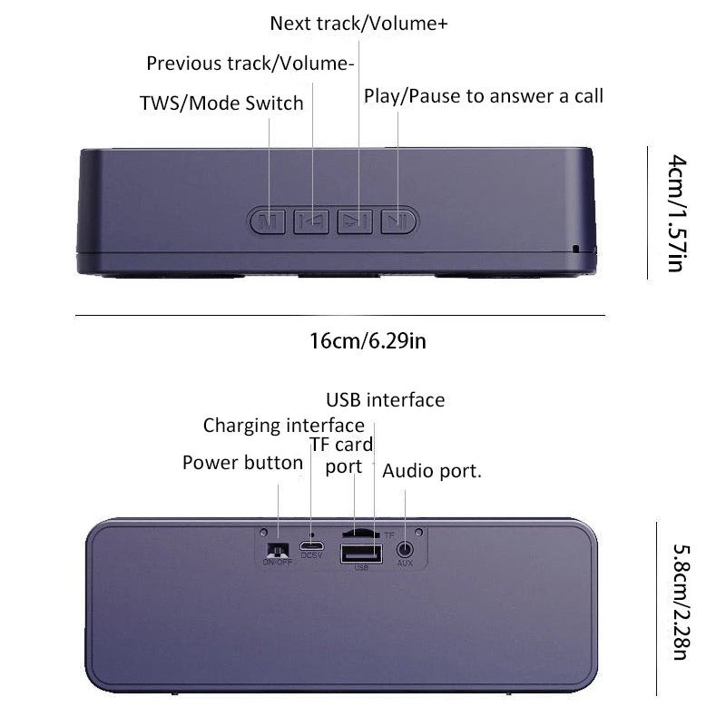 S18 Wireless Creative Bluetooth Smart Speaker Mobile Phone Audio Computer Subwoofer Outdoor Convenient Radio - RELUX.STORE