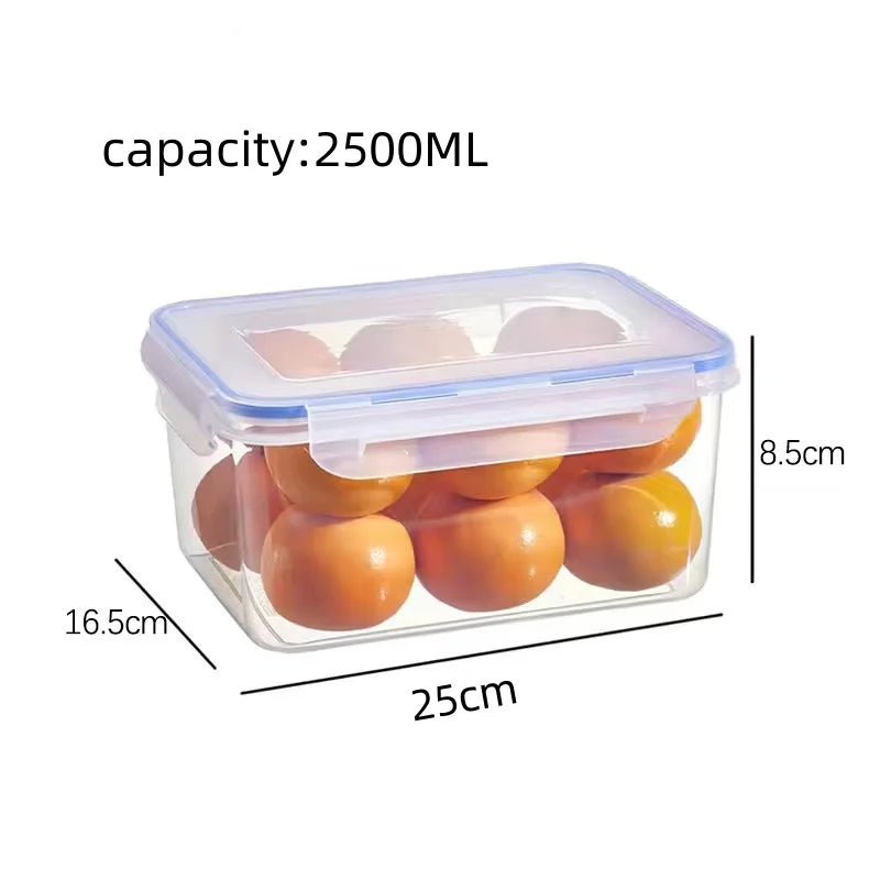 Sealed rectangular refrigerator storage box with lid Plastic crisper microwave - heated lunch box with lid - RELUX.STORE