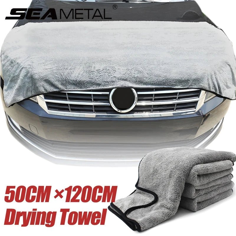 "SEAMETAL Car Microfiber Towels – Ultra - Soft, Super Absorbent, Scratch - Free Cleaning & Drying Cloths, Multi - Size Pack" - RELUX.STORE