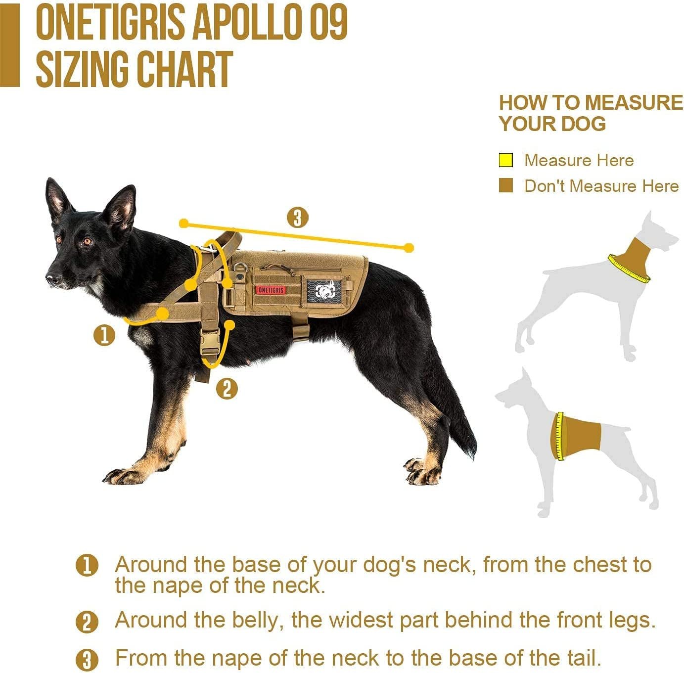 Service Dog Harness – Large Dog Harness with Removable Neck Strap, Compatible with Assistance Harness & Handle (Black, Short Version) - RELUX.STORE
