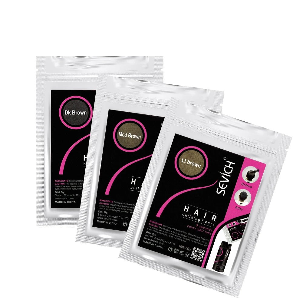 Sevich 100g 10 Color Keratin Hair Loss Building Fiber Hair Growth Fiber Refill Hair Loss Concealer Blender 50g Hair Care Product - RELUX.STORE