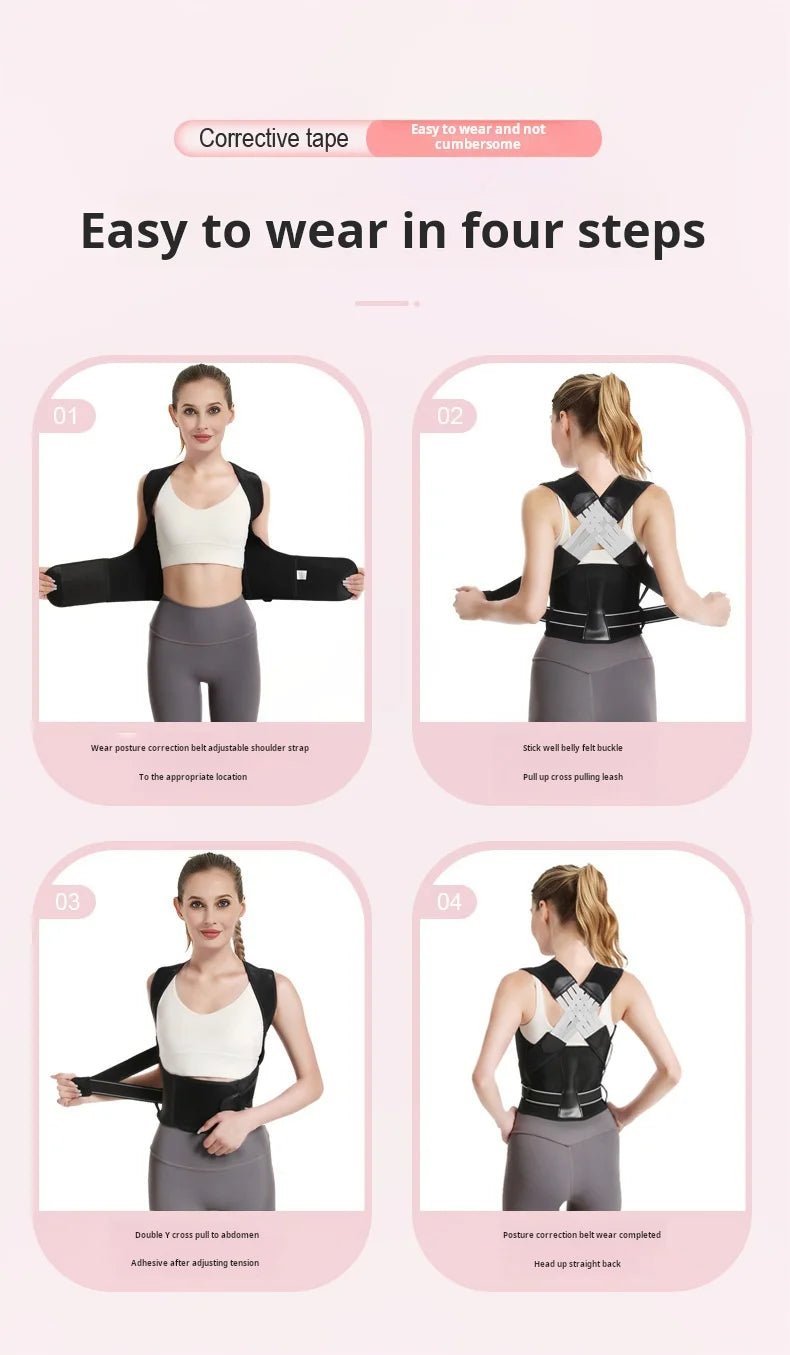 "Shoulder & Back Posture Corrector with Camel Straps – Adult Unisex Back Support for Spine & Shoulder Alignment by Relux.Store" - RELUX.STORE