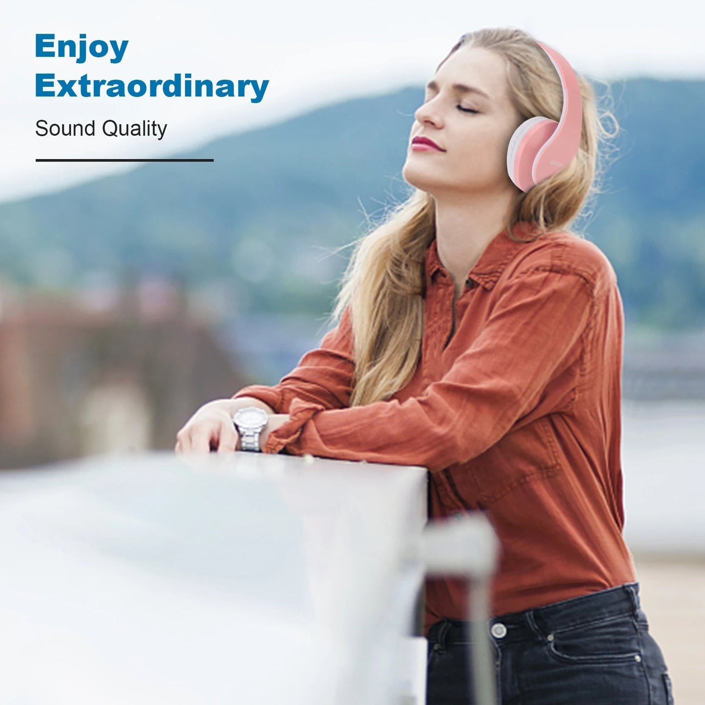Siindoo JH - 812 Wireless Headphone Foldable Stereo BT5.1 Earphones Music Headset FM and Support SD Card with Mic for Mobile PC TV - RELUX.STORE
