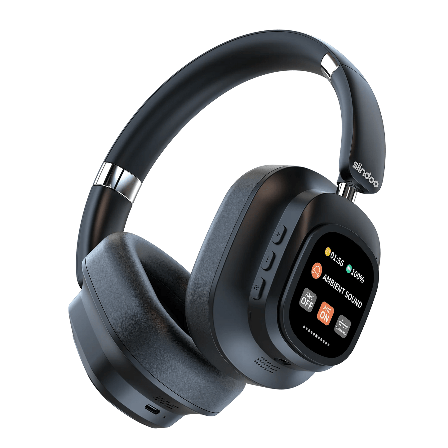 "Siindoo JH - ANC930Plus Active Noise Cancelling Headphones – Hybrid Wireless Bluetooth, Multi - Magnetic Touch Control, LED Display" - RELUX.STORE