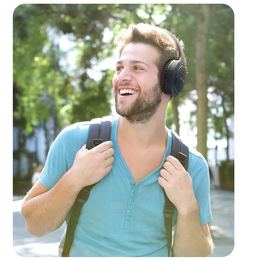 "Siindoo JH919 Wireless Bluetooth Headphones – Foldable Stereo Earphones with Super Bass, Noise Reduction & Mic for Laptop, PC & TV" - RELUX.STORE