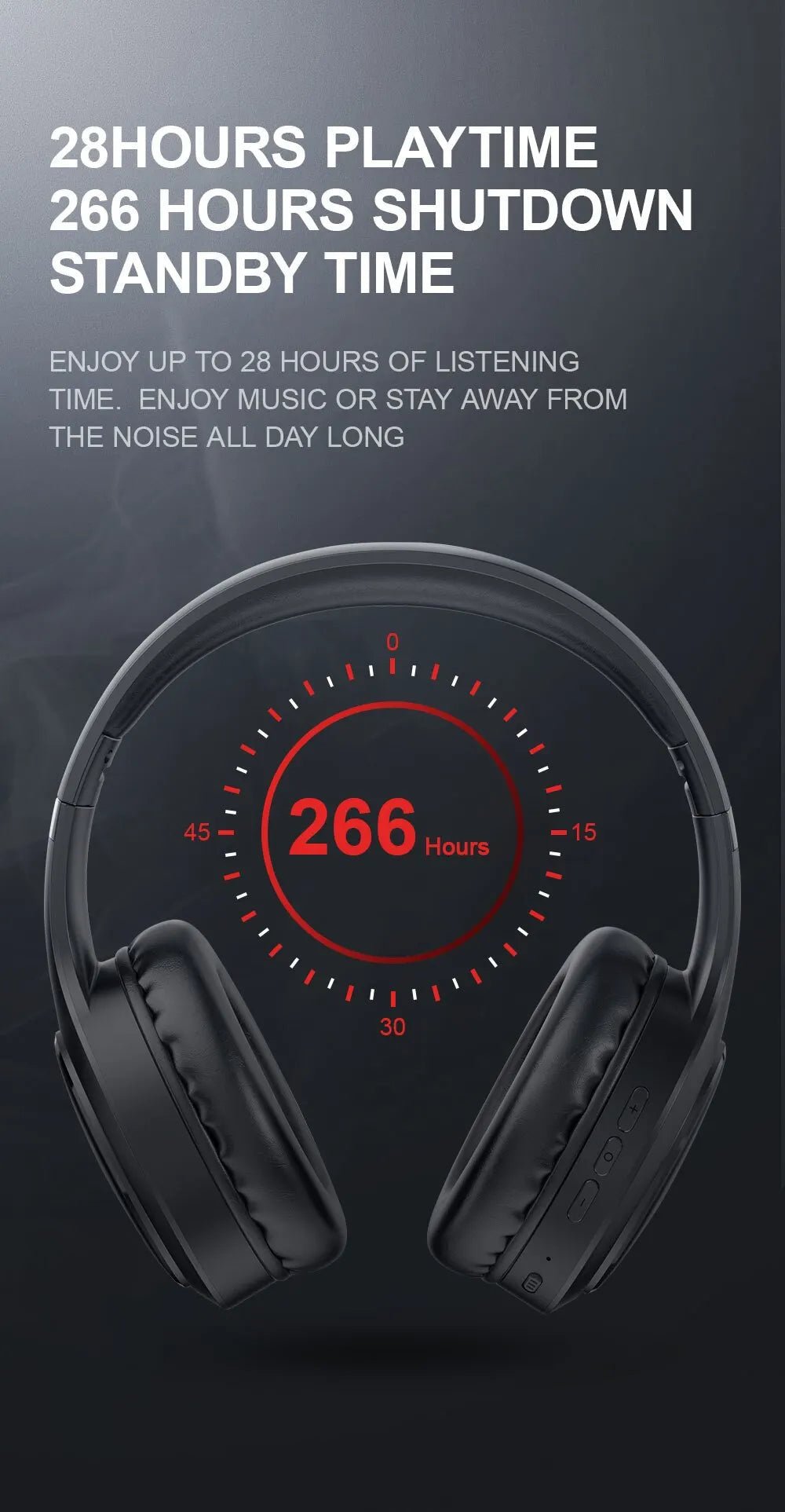 "Siindoo JH919 Wireless Bluetooth Headphones – Foldable Stereo Earphones with Super Bass, Noise Reduction & Mic for Laptop, PC & TV" - RELUX.STORE