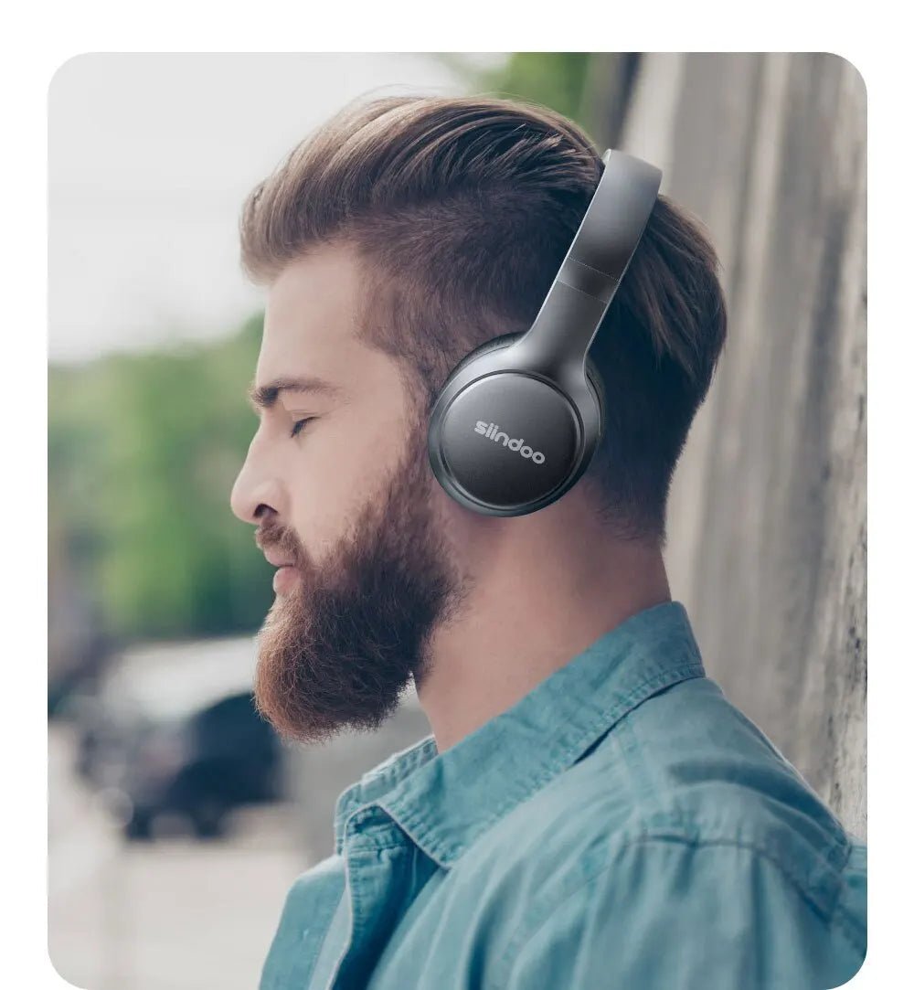 "Siindoo JH919 Wireless Bluetooth Headphones – Foldable Stereo Earphones with Super Bass, Noise Reduction & Mic for Laptop, PC & TV" - RELUX.STORE
