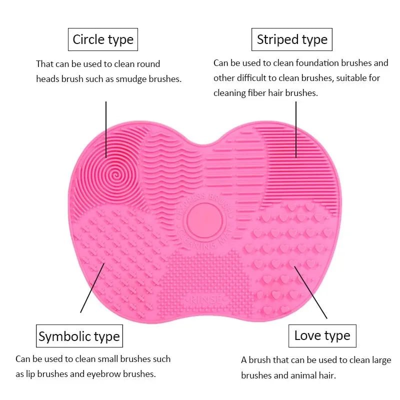 Silicone Brush Cleaner Cosmetic Make Up Washing Brush Gel Cleaning Mat Foundation Makeup Brush Cleaner Pad Scrubbe Board - RELUX.STORE