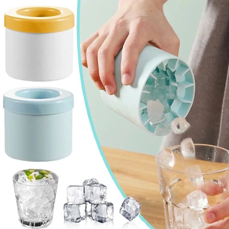 Silicone Ice Cube Mold Round Ice Bucket Summer Homemade DIY Refrigerator Freeze Ice Maker Creative Ice Cube Mold Barware Tools - RELUX.STORE