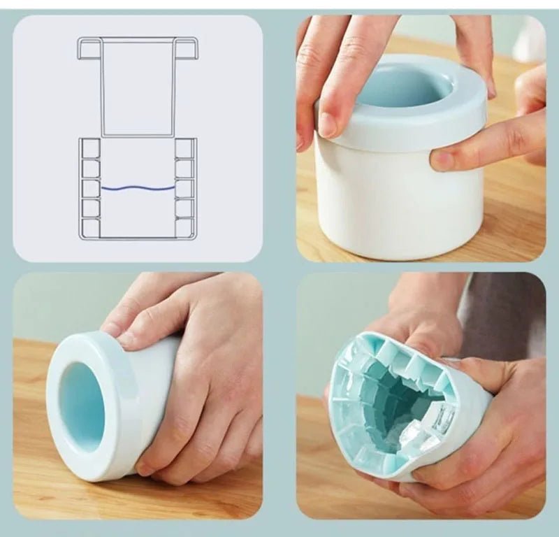 Silicone Ice Cube Mold Round Ice Bucket Summer Homemade DIY Refrigerator Freeze Ice Maker Creative Ice Cube Mold Barware Tools - RELUX.STORE